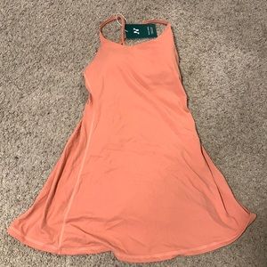 NWT Halara pink Wannabe Everyday workout dress with built-in shorts, boob cups